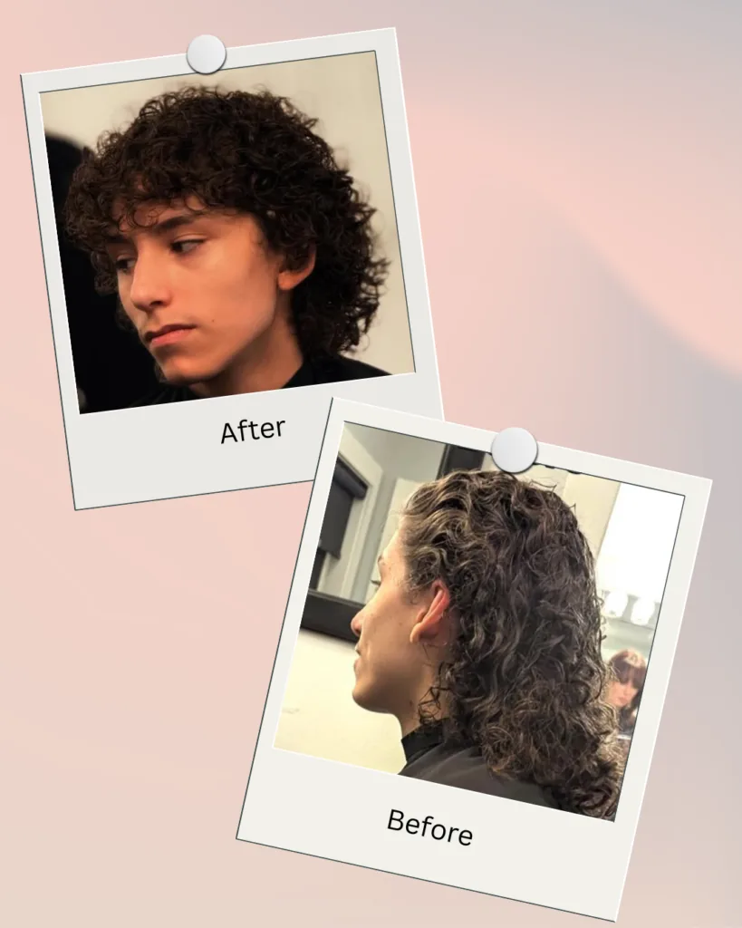 Men's Cut before and after result at Barclay's Salon