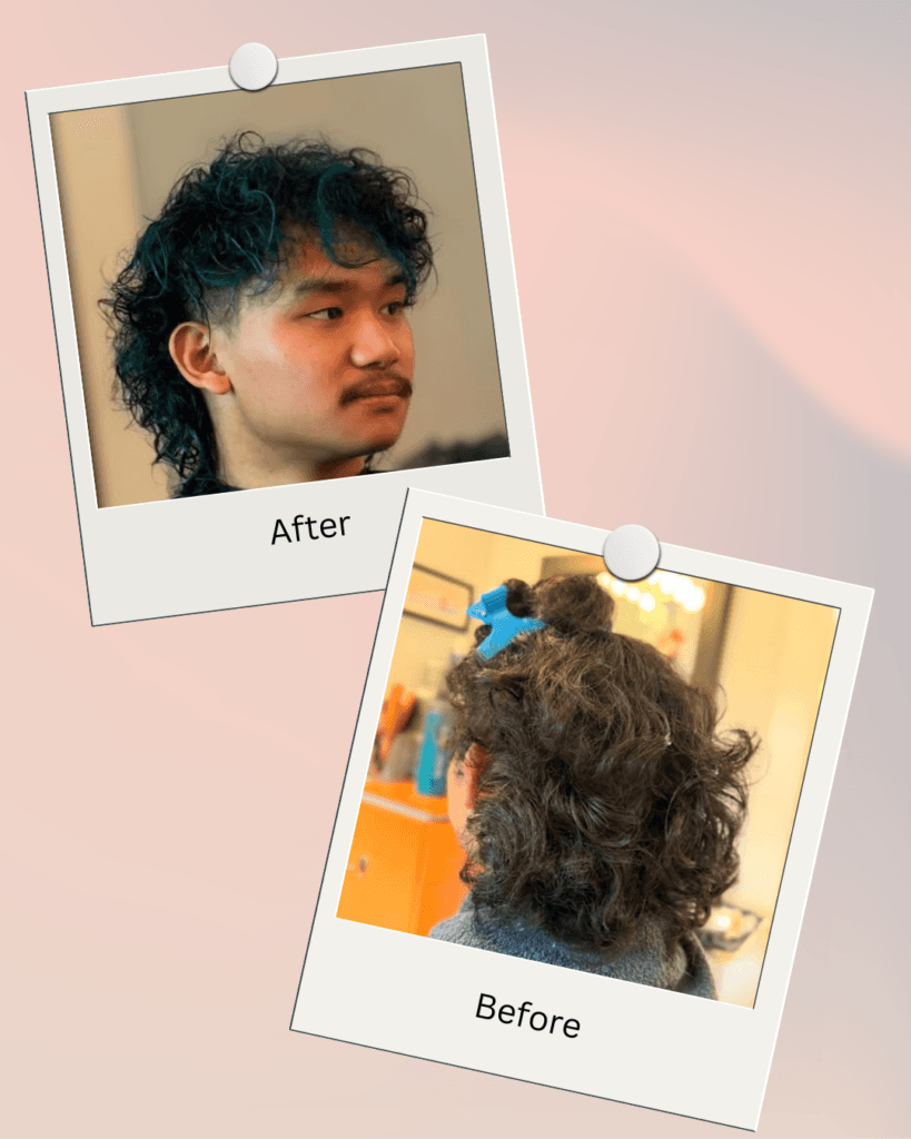 Men's Cut before and after result at Barclay's Salon